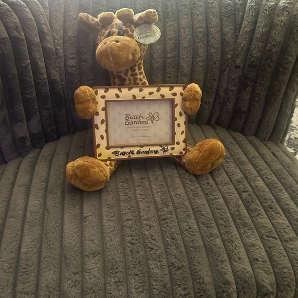 Busch Gardens Giraffe Plush Picture Frame - Tan and Brown - Picture 2 of 6